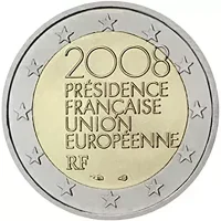 Moneda de 2 euros conmemorativos Francia 2008 - Presidencia francesa en Consejo de la Unión Europea