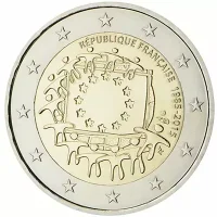 Moneda de 2 euros conmemorativos Francia 2015 - 30 Aniversario de la Bandera de la Unión Europea