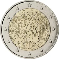 Moneda de 2 euros conmemorativos Francia 2019 - 30 aniversario de la caída del Muro de Berlín