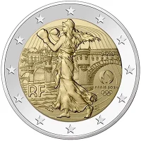 Moneda de 2 euros conmemorativos Francia 2023 - Juegos Olímpicos de París 2024 - «La Semeuse»