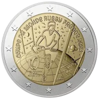 Moneda de 2 euros conmemorativos Francia 2023 - Copa Mundial de Rugby Francia 2023