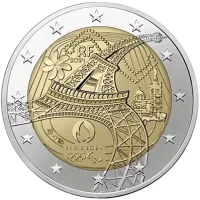 Moneda de 2 euros conmemorativos Francia 2024 - Juegos Olímpicos de París 2024 - Torre Eiffel