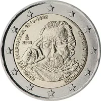 Moneda de 2 euros conmemorativos Grecia 2019 - 100 aniversario del Nacimiento de Manolis Andronikos