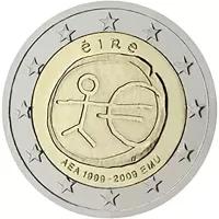 Moneda de 2 euros conmemorativos Irlanda 2009 - 10 Aniversario de la Unión Económica y Monetaria