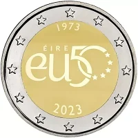 Moneda de 2 euros conmemorativos Irlanda 2023 - 50 aniversario de la adhesión a la Unión Europea