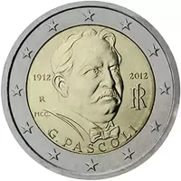 Moneda de 2 euros conmemorativos Italia 2012 - 100 aniversario de la Muerte de Giovanni Pascoli