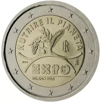 Moneda de 2 euros conmemorativos Italia 2015 - Expo de Milán