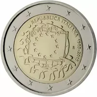 Moneda de 2 euros conmemorativos Italia 2015 - 30 Aniversario de la Bandera de la Unión Europea