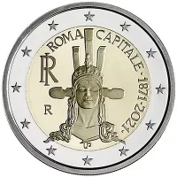 Moneda de 2 euros conmemorativos Italia 2021 - 150 aniversario de Roma como capital de Italia