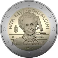 Moneda de 2 euros conmemorativos Italia 2024 - Rita Levi-Montalcini