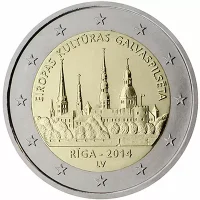 Moneda de 2 euros conmemorativos Letonia 2014 - Riga (Capital Europea de la Cultura)