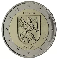 Moneda de 2 euros conmemorativos Letonia 2017 - Región de Latgale