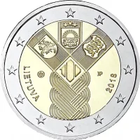 Moneda de 2 euros conmemorativos Lituania 2018 - 100 aniversario de la Fundación de los Estados Bálticos Independientes