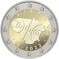 Moneda de 2 euros conmemorativos Lituania 2022 - 100 años de Baloncesto en Lituania