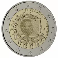 Moneda de 2 euros conmemorativos Luxemburgo 2015 - 30 Aniversario de la Bandera de la Unión Europea