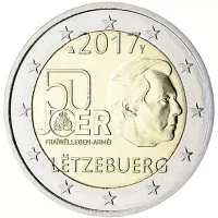 Moneda de 2 euros conmemorativos Luxemburgo 2017 - 50 aniversario del Servicio Militar Voluntario