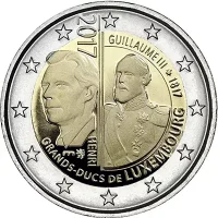 Moneda de 2 euros conmemorativos Luxemburgo 2017 - 200 aniversario del Nacimiento del Gran Duque Guillermo III