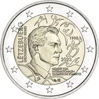 Moneda de 2 euros conmemorativos Luxemburgo 2023 - 25 aniversario del Gran Duque Enrique como miembro del C.O.I.