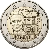 Moneda de 2 euros conmemorativos Luxemburgo 2023 - 175 aniversario de la Cámara de Diputados y Primera Constitución