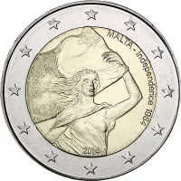 Moneda de 2 euros conmemorativos Malta 2014 - Independencia en 1964 (Historia Constitucional)