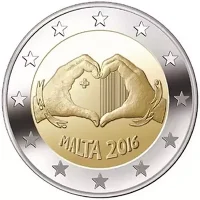 Moneda de 2 euros conmemorativos Malta 2016 - Solidaridad a través del Amor (Los Niños en Solidaridad)