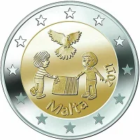 Moneda de 2 euros conmemorativos Malta 2017 - Solidaridad y Paz (Los Niños en Solidaridad)