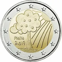 Moneda de 2 euros conmemorativos Malta 2019 - Naturaleza y Medio Ambiente (Los Niños en Solidaridad)