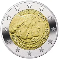 Moneda de 2 euros conmemorativos Malta 2022 - Resolución del Consejo de Seguridad de las Naciones Unidas sobre la mujer, la paz y la seguridad