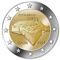 Moneda de 2 euros conmemorativos Malta 2024 - La Ciudadela de Gozo