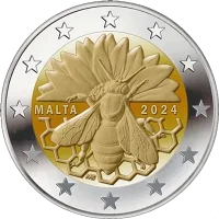 Moneda de 2 euros conmemorativos Malta 2024 - La Abeja Melífera Maltesa