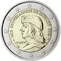 Moneda de 2 euros conmemorativos Mónaco 2012 - 500 aniversario de la soberanía de Mónaco