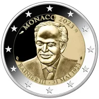 Moneda de 2 euros conmemorativos Mónaco 2023 - 100 Aniversario del Nacimiento del Príncipe Rainiero III