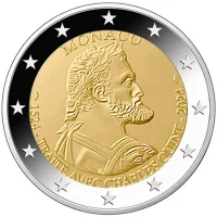 Moneda de 2 euros conmemorativos Mónaco 2024 - 500 Aniversario del Principado de Mónaco - Carlos V