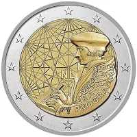 Moneda de 2 euros conmemorativos Países Bajos 2022 - 35 Aniversario del Programa Erasmus