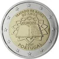 Moneda de 2 euros conmemorativos Portugal 2007 - 50 Aniversario del Tratado de Roma