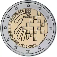 Moneda de 2 euros conmemorativos Portugal 2015 - 150 aniversario de la Cruz Roja Portuguesa