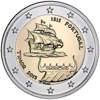 Moneda de 2 euros conmemorativos Portugal 2015 - 500 aniversario de los Primeros Contactos con Timor