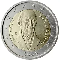 Moneda de 2 euros conmemorativos San Marino 2004 - Bartolomeo Borghesi