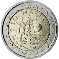 Moneda de 2 euros conmemorativos San Marino 2005 - Año Mundial de la Física