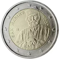 Moneda de 2 euros conmemorativos San Marino 2007 - 200 aniversario del Nacimiento de Giuseppe Garibaldi