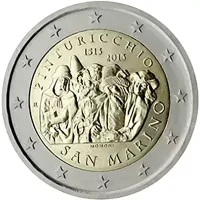 Moneda de 2 euros conmemorativos San Marino 2013 - 500 aniversario de la Muerte de Pinturicchio