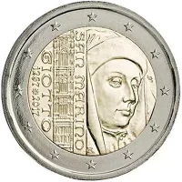 Moneda de 2 euros conmemorativos San Marino 2017 - 750 aniversario del Nacimiento de Giotto