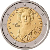 Moneda de 2 euros conmemorativos San Marino 2018 - 420 aniversario del Nacimiento de Gian Lorenzo Bernini