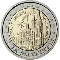 Moneda de 2 euros conmemorativos Vaticano 2005 - XX Jornada Mundial de la Juventud