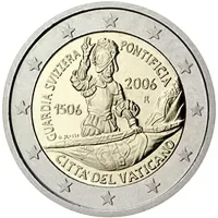 Moneda de 2 euros conmemorativos Vaticano 2006 - 500 aniversario de la Guardia Suiza Pontificia