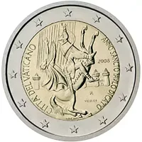 Moneda de 2 euros conmemorativos Vaticano 2008 - 2.000 aniversario del Nacimiento del Apóstol San Pablo