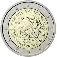 Moneda de 2 euros conmemorativos Vaticano 2010 - Año Sacerdotal