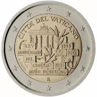 Moneda de 2 euros conmemorativos Vaticano 2014 - 25 aniversario de la caída del Muro de Berlín