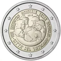 Moneda de 2 euros conmemorativos Vaticano 2015 - VIII Encuentro Mundial de las Familias