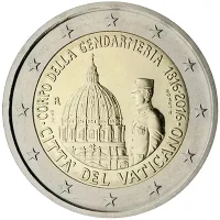 Moneda de 2 euros conmemorativos Vaticano 2016 - 200 aniversario de la Gendarmería Vaticana